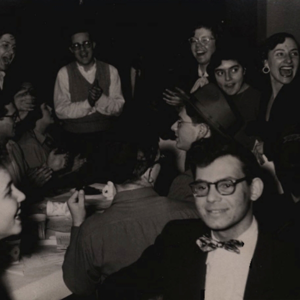 Alumni in the audience at a Melaveh Malkah party