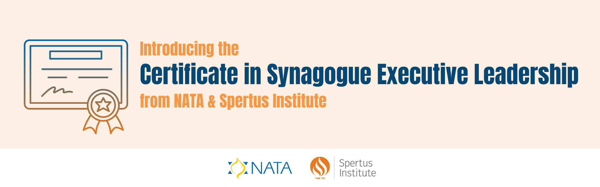 Spertus Nata Web Banner (1) Introducing the Certificate in Synagogue Executive Leadership from NATA & Spertus Institute