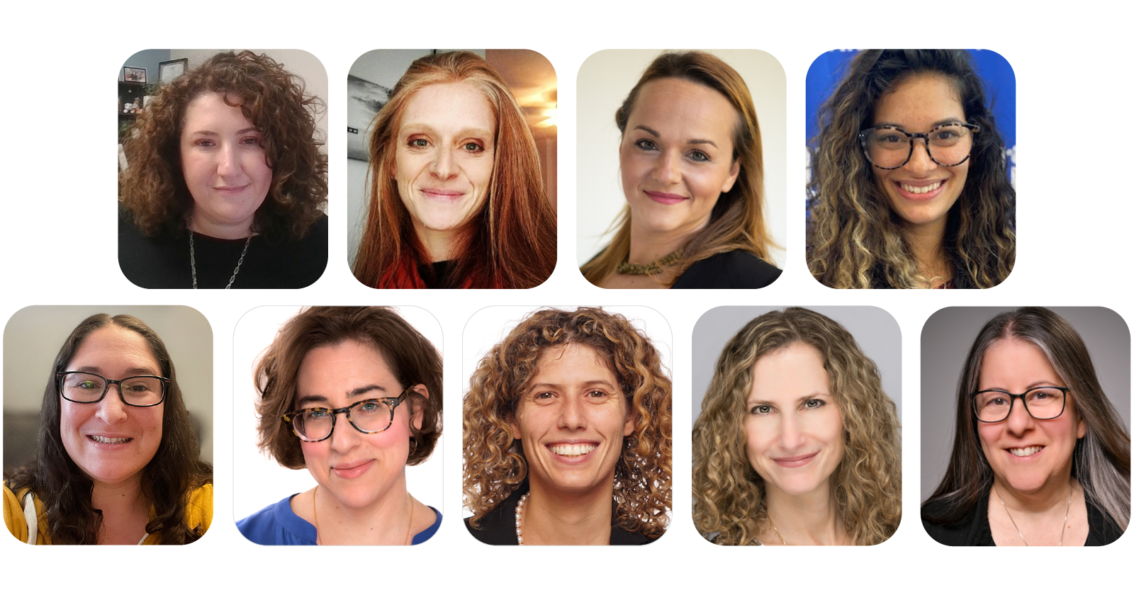 Headshots of the nine new students in Cohort E9