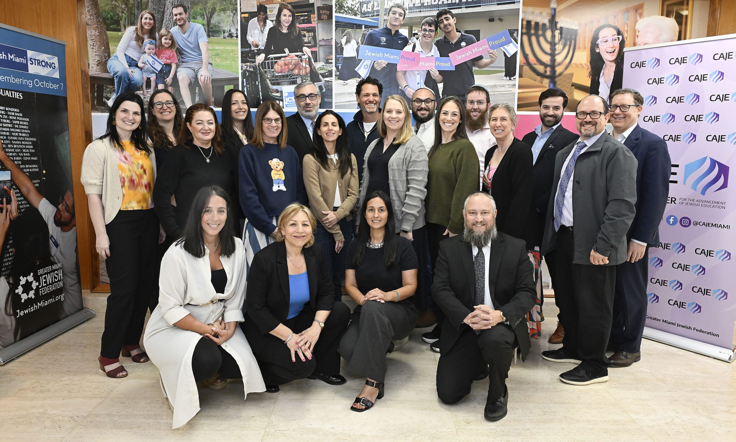 Pilot cohort members of the Spertus and CAJE Certificate in Israel Leadership for Day School Leaders posing together