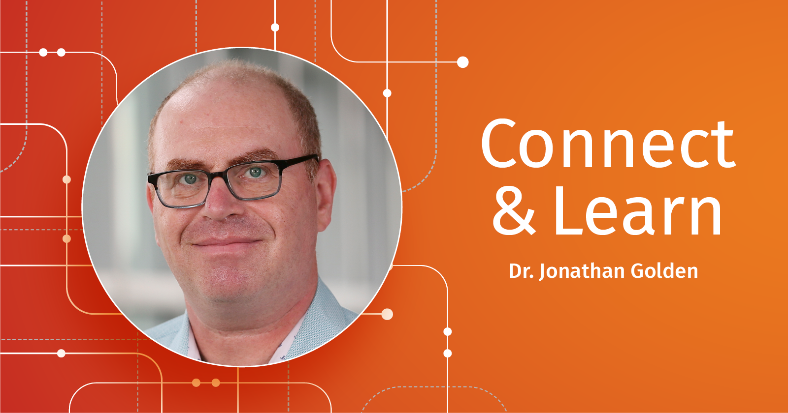 Headshot of Dr. Mika Ahuvia on an orange background, paired with the title of the talk